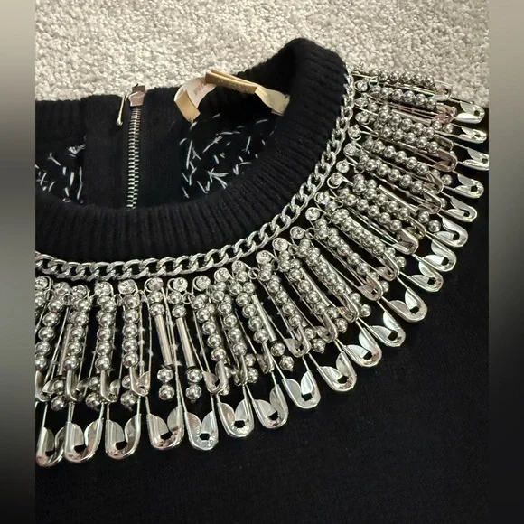 Michael Kors Collection - Stunning Beaded Chainlink Cashmere Sweater - size XS - Picture 3 of 12